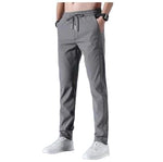 Jashiy URBAN WARMS Men-A's Dryfit Lycra Stretchable Trackpants, Ice Silk Breathable Casual Trackpants Running Jogger Drawstring Sweat Trackpants with Both Side Pockets for Men-A (Grey-M)