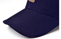 SELLORIA Brand A Soft Cotton Adjustable Unisex Cap Quick Drying Sun Hat Protection for Men and Women (Freesize) (Black & Dark Blue)