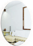 XENGVA Oval Shape Adhesive Mirror Sticker for Wall on Tiles Bathroom Bedroom Living Room Basin Mirror Bathroom Wall Mirror Stickers Unbreakable Plastic Wall Mirror 20 * 30 (1)