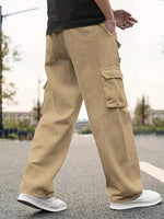 Lymio Men Cargo || Men Cargo Pants || Men Cargo Pants Cotton || Cargos for Men (Cargo-38-41) (L, Khakhi)