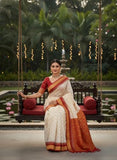 Jashiya NEW COLLECTION White Red Sambalpuri Pata Saree Temple Border Pasapalli Design Odisha Handloom Pasapali Boyanika Saree Kanjivaram Resham Banarasi Papa Silk Premium Red Blouse Sari