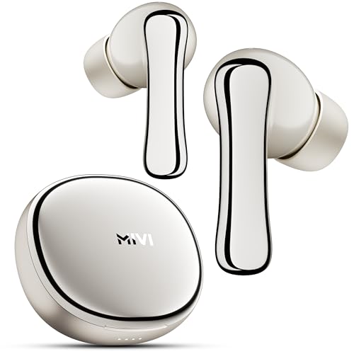 Jashiya Mivi SuperPods Halo ANC Earbuds with Spatial Audio, 3D Soundstage, 60H Playtime, 13mm Driver, Transparency Mode True Wireless ear buds