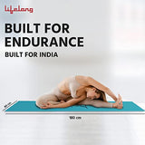 Jashiya Lifelong LLYM93 Yoga mat for Women & Men EVA Material 4mm Sea Green Anti Slip for Gym Workout