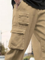 Lymio Men Cargo || Men Cargo Pants || Men Cargo Pants Cotton || Cargos for Men (Cargo-38-41) (L, Khakhi)