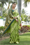 Jashiya Yashika Jashiya Women's Banarasi Kanjivaram Silk Woven Saree | Animal Printed Patola Silk Saree for Women