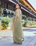 Jashiya Yashika Women's New Bollywood Soft Tissue Silk Saree With Blouse Material |saree for Women | New Sari | Latest Saree (AZ-YS-P1-RIPALI YELLOW)