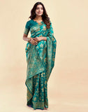 Jashiyaa SIRIL Women's Silk Jacquard Saree With Unstitched Blouse Piece
