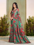 Jashiya Garden Vareli Art Silk Abstract Print Saree 68702 - Light Green