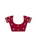Jashiya Satrani Women's Vichitra Silk Embroidery Saree with Unstitched Blouse Piece