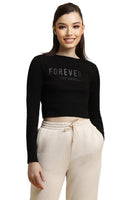 Jashiya FOREVER 21-WOMEN-Graphic-Regular Fit-Crop Tops