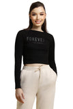 Jashiya FOREVER 21-WOMEN-Graphic-Regular Fit-Crop Tops