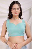 Jashiya SATVASHIV Women's Net Embroidered Saree Jayshree-New
