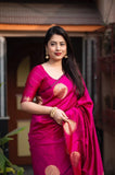Jashiya Avantika Fashion Women's Kanjivaram Soft Pure Silk Banarasi Sarees With Blouse Piece PINK