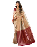 Jashiyaa SIRIL Women's Banarasi Soft Silk Saree Pure Silk With Unstitched Blouse Piece