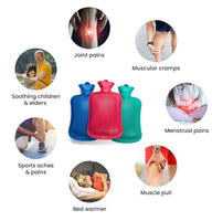 Jashiya Warmfinity Hot Water Bag (2 litre) Non Electric Rubber Heating Bottle, Heat Pouch, Heat Bag for Body Pain relief, Cramps, Hot and Cold Therapies.