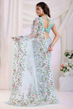 Jashiya SATVASHIV Women's Net Embroidered Saree Jayshree-New