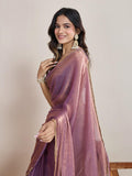 Jashiyaa LOROFY Womens New Bollywood Party Fancy Soft Tissue Silk Embelished Lace Work Saree With Blouse Fandy Chiffon Zimmy Choo Saree