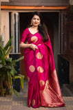 Jashiya Avantika Fashion Women's Kanjivaram Soft Pure Silk Banarasi Sarees With Blouse Piece PINK