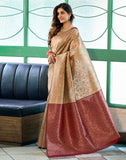 Jashiyaa SIRIL Women's Banarasi Soft Silk Saree Pure Silk With Unstitched Blouse Piece
