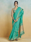 Jashiyaa SWORNOF Womens Linen Letest Designer Saree with Unstitched Blouse With Boluse Piece (FIROZY)