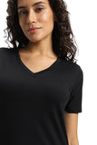 Jashiya FOREVER 21-WOMEN-Solid-Regular Fit-T-shirts