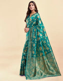 Jashiyaa SIRIL Women's Silk Jacquard Saree With Unstitched Blouse Piece