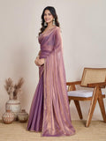 Jashiyaa LOROFY Womens New Bollywood Party Fancy Soft Tissue Silk Embelished Lace Work Saree With Blouse Fandy Chiffon Zimmy Choo Saree