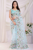 Jashiya SATVASHIV Women's Net Embroidered Saree Jayshree-New