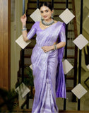 Jashiyaa Traditional Kanjivaram Silk Saree, Stylish Indian Ethnic Wear