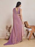 Jashiyaa LOROFY Womens New Bollywood Party Fancy Soft Tissue Silk Embelished Lace Work Saree With Blouse Fandy Chiffon Zimmy Choo Saree