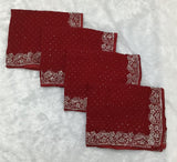 Jashiya Sudev group Pure Georgette Fabric Shiroski Work Saree | Diamond Work Border | Sari for Wedding, Festivals, Marriage, Gatherings