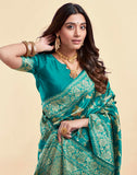 Jashiyaa SIRIL Women's Silk Jacquard Saree With Unstitched Blouse Piece
