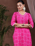 Jashiya MEERA FAB Women Printed Regular Pure Cotton Kurta with Palazzos & With Dupatta