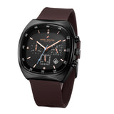 Daniel Hechter Paris Bercy Collection Modern Chronograph Watch for Men with Square Dial and Silicon Band-DHM1001