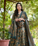 Jashiya KLOSIA Women Printed Anarkali Kurta and Pant Set with Dupatta