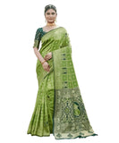 Jashiya Yashika Jashiya Women's Banarasi Kanjivaram Silk Woven Saree | Animal Printed Patola Silk Saree for Women