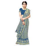 Jashiya Yashika Women's Trendy Banarasi Kanjivaram Rama Color Art Silk Saree with Blouse Material