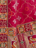Jashiya Satrani Women's Vichitra Silk Embroidery Saree with Unstitched Blouse Piece