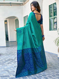 Jashiyaa SAMAH Women's Banarasi Silk Jacquard Saree with Unstitched Blouse Piece