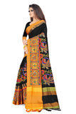 Jashiyaa arriva fab Chanderi Women's Kutchi Work Embroidered Exclusive Wear Sare Black2, Saree
