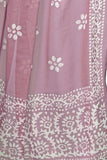 Jashiyaa MIRCHI FASHION Chiffon Georgette Batik Printed Sarees for Women with Blouse Piece Onion Pink, White