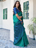 Jashiyaa SAMAH Women's Banarasi Silk Jacquard Saree with Unstitched Blouse Piece