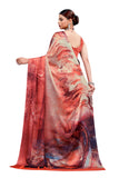 Jashiyaa Garden Vareli Floral Printed Satin Saree With Unstitched Blouse Piece - Multicolor