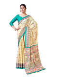 Jashiyaa Garden Vareli Women's Traditional Print Pure Cotton Saree with Unstitched Blouse Piece