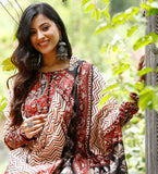 Jashiya Nermosa Women Printed Anarkali Kurta and Pant Set with Dupatta