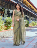 Jashiya Yashika Women's New Bollywood Soft Tissue Silk Saree With Blouse Material |saree for Women | New Sari | Latest Saree (AZ-YS-P1-RIPALI YELLOW)