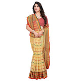 Jashiyaa Sidhidata Women's Kota Doria Cotton Manipuri Saree With Unstitched Blouse Piece