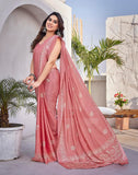 Jashiyaa Yashika Women's Elegant Chiffon Saree with Blouse Material - Embrace Trendy Style and Timeless Elegance in this Exquisite Attire