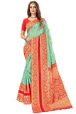 Jashiyaa Glory Sarees Women’s Banarasi Saree Green