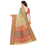 Jashiyaa Sidhidata Women's Kota Doria Cotton Manipuri Saree With Unstitched Blouse Piece